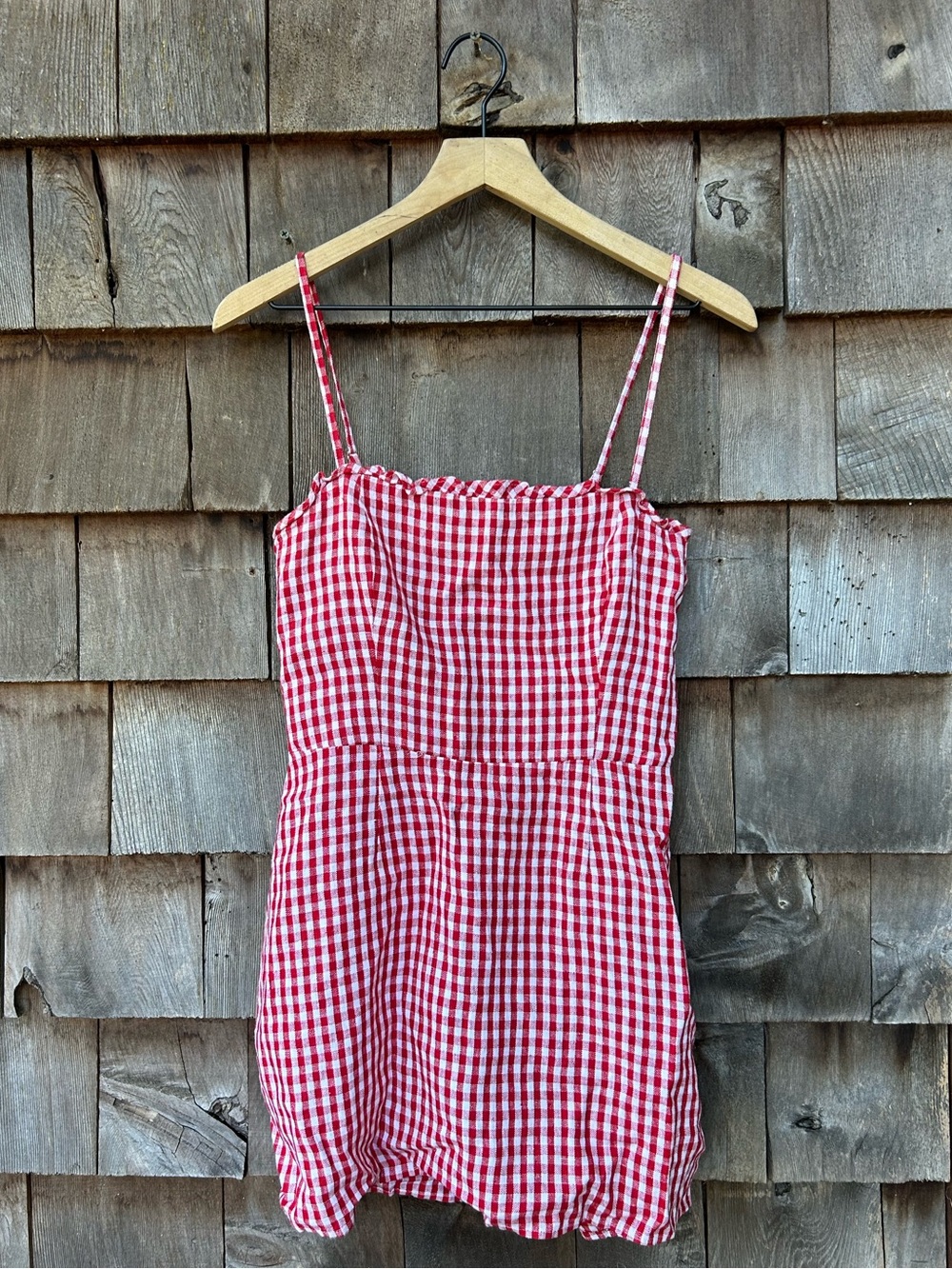 Reformation Red Gingham Dress
